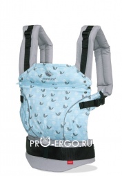 картинка Слинг-рюкзак Мандука (голубой с птичками)